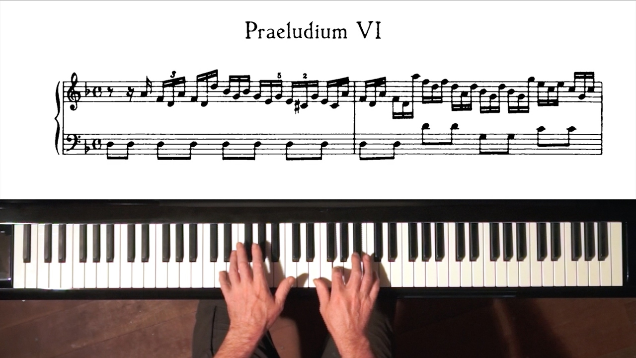 Bach Prelude and Fugue No.6 (Moderate Tempo) Well Tempered Clavier, Book 1 with Harmonic Pedal