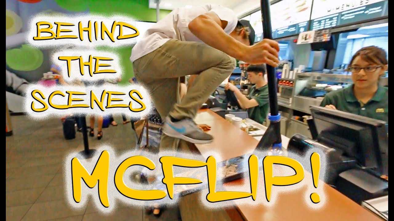 BACKFLIP OFF MCDONALDS COUNTER (BTS OF MCFLIP)