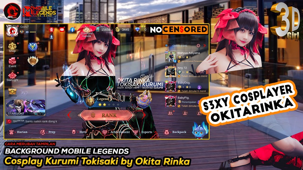 Background ML Cosplay Kurumi Tokisaki by Okita Rinka