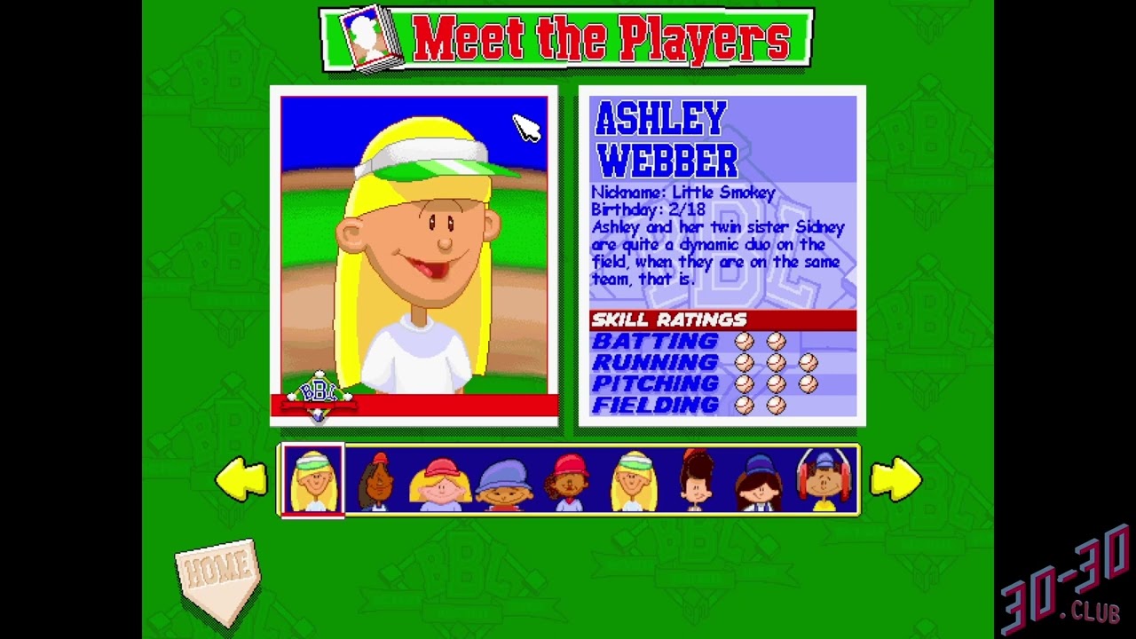 Backyard Baseball (1997) - All Meet the Players voice lines