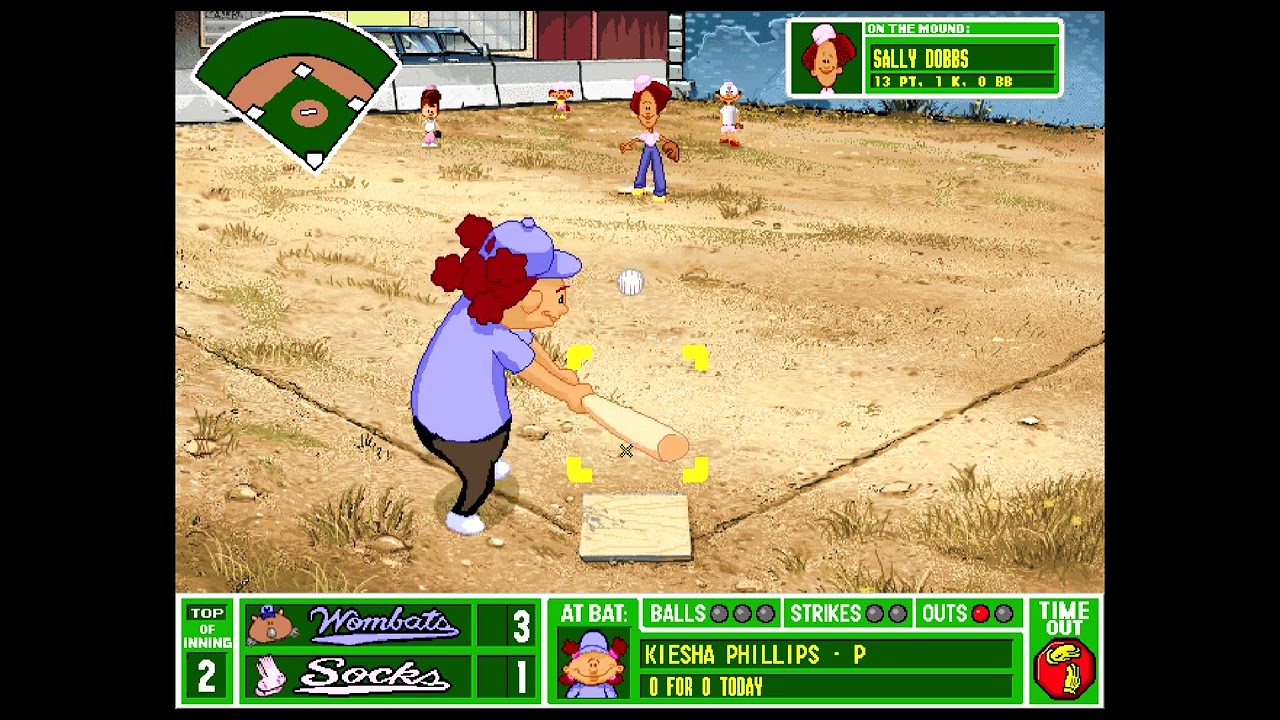 Backyard Baseball 1997 Spectator Match: Dobbs vs Khan