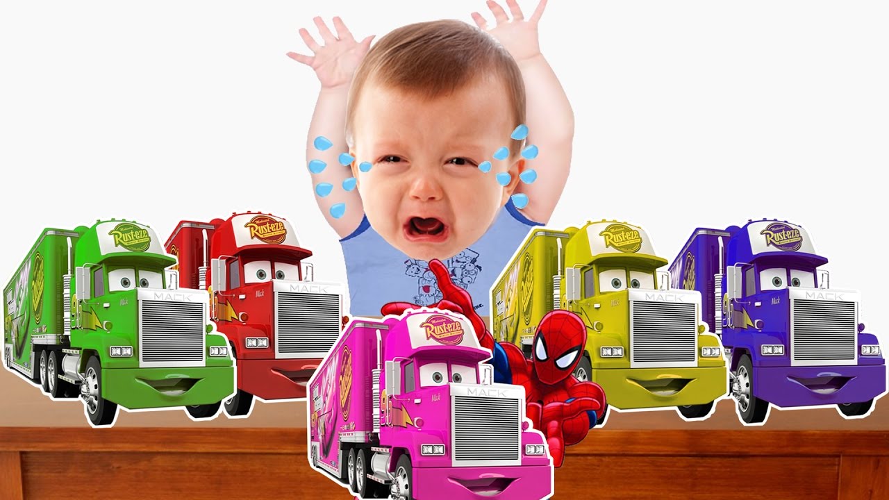 Bad Baby Crying And Learn Colors With Truck Cars Finger Family Nursery Rhymes For Kids