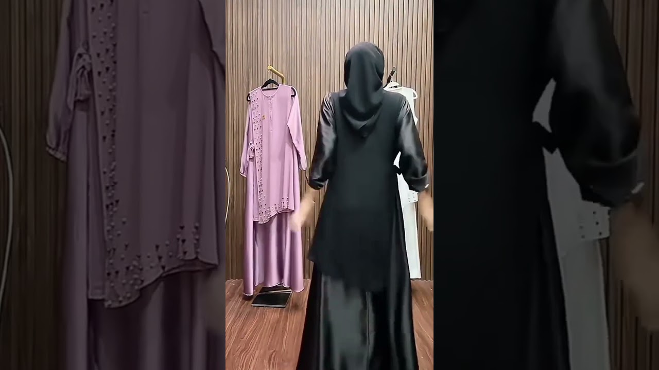 Baju Gamis Set Hijab, Edisi lebaran 2025 by dumma dengan pilihan warna cantik