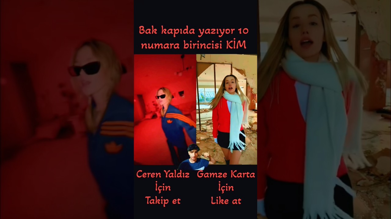 Bak kapıda yazıyor 10 numara birincisi KİM Sen belirle canlar göster gücünü #cerenyaldız #gamzekarta