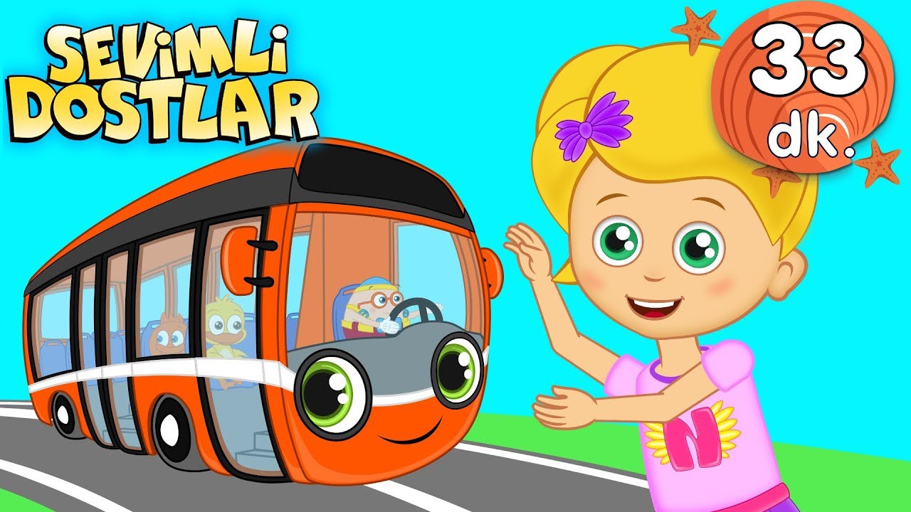 Bak Otobüs Geliyor şarkısı ile Sevimli Dostlar Bebek Şarkıları | Adisebaba TV Kids Songs