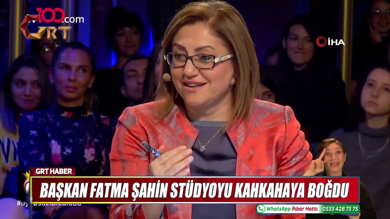 BAŞKAN FATMA ŞAHİN STÜDYOYU KAHKAHAYA BOĞDU