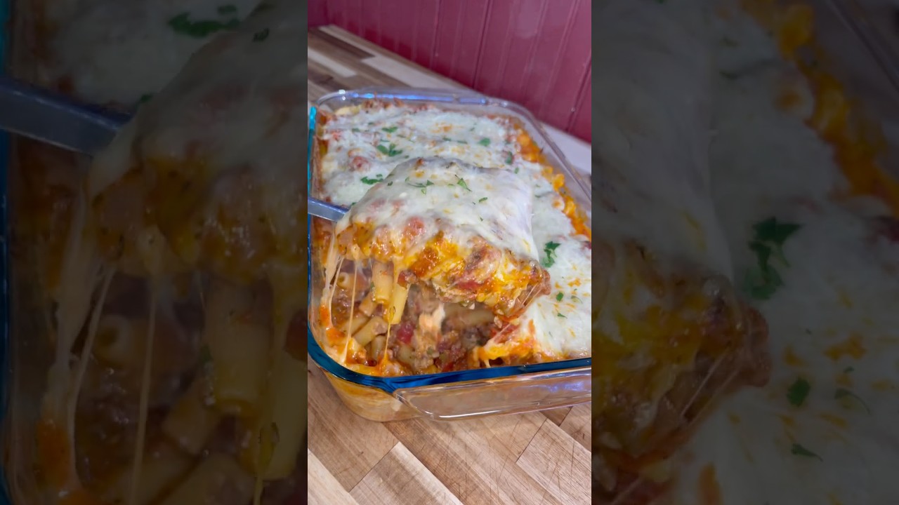 Baked Ziti Recipe! #pasta #bakedziti #easyrecipe #foodie