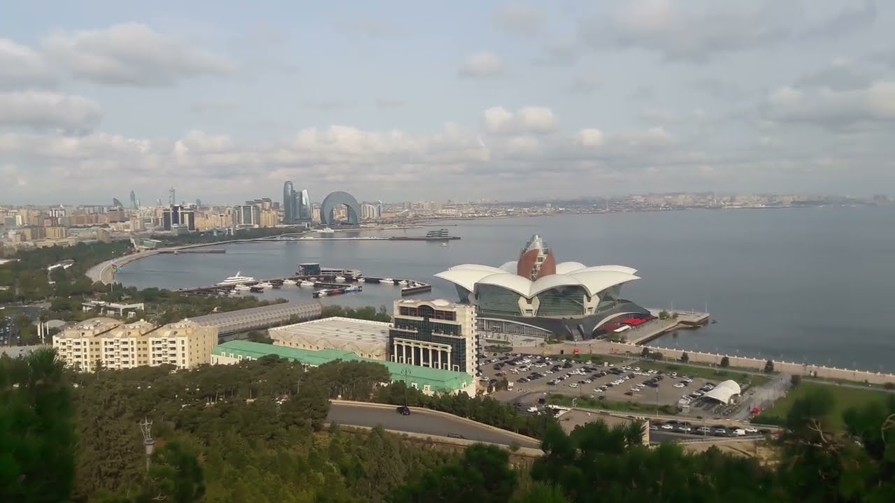 BAKI - XƏZƏR dənizi  panarama #Bakupanarama