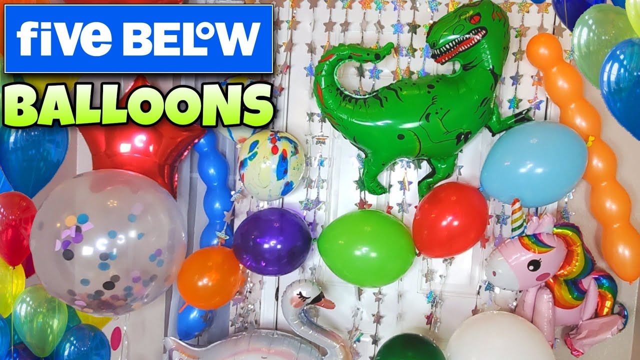 BALLOONS At Five Below! Inflating Glow In The Dark, Giant, Confetti, Weird #Balloon & Popping