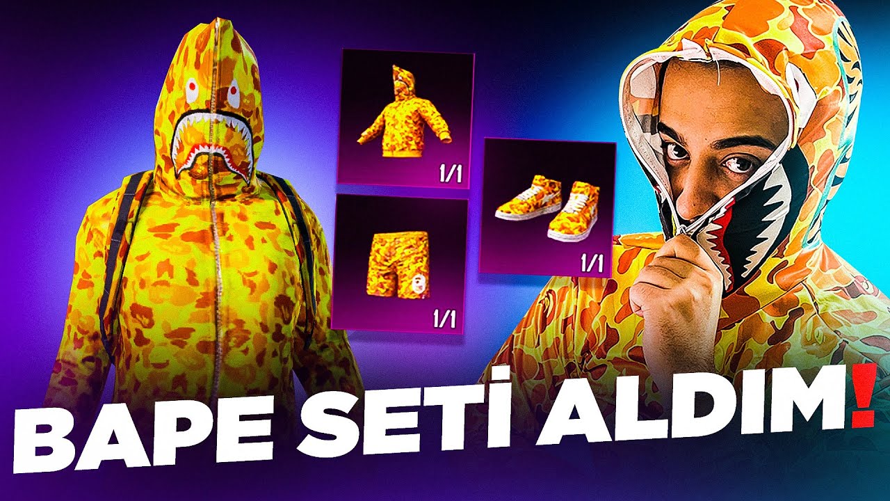 BAPE SETİ ALDIM! EKİBİMİ ŞOK ETTİM! OYUNDA OLMAYAN SETİ ALMAK! PUBG Mobile