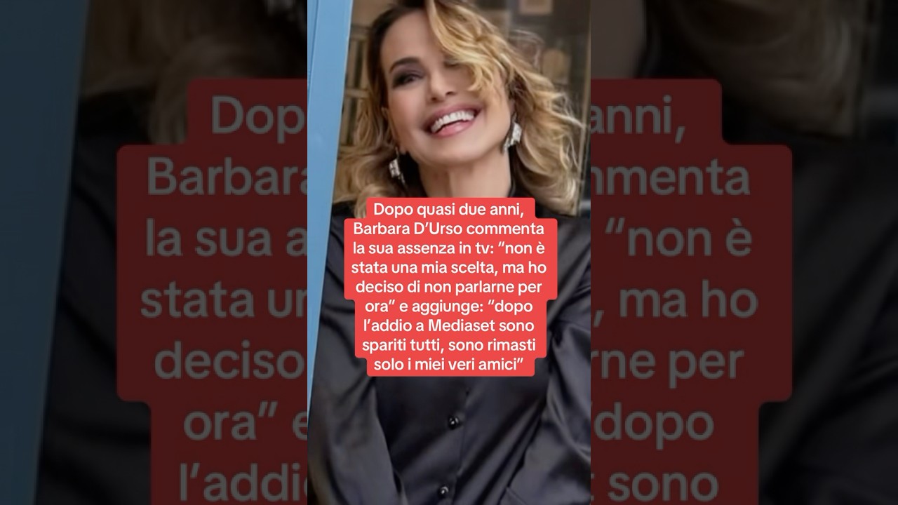 Barbara D’Urso parla della sua assenza in tv dopo due anni