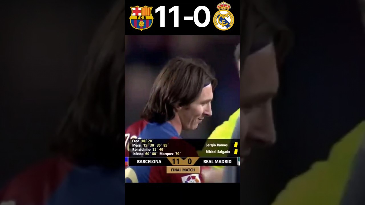 BARCELONA 11-0 REAL MADRID.. LALIGA FINAL.. 2006-07.. #football #highlights