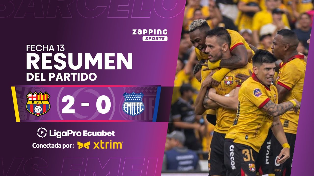 Barcelona SC 2 - 0 CS Emelec / Fecha 13 / LigaPro Ecuabet conectada por Xtrim