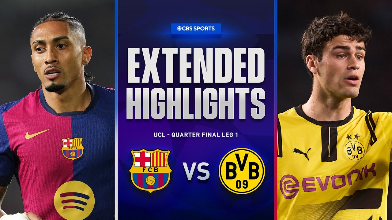Barcelona vs. Borussia Dortmund: Extended Highlights | UCL Quarter-final Leg 1 | CBS Sports Golazo