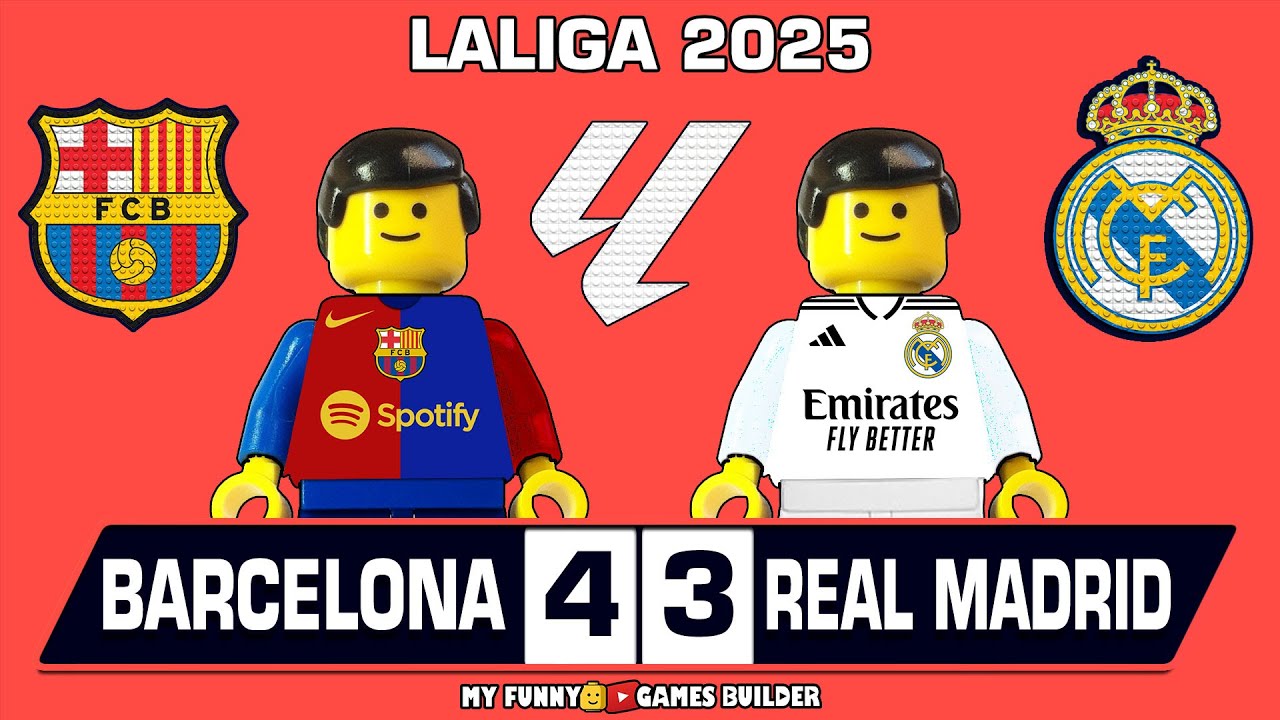 Barcelona vs Real Madrid 4-3 🔥 El Clásico 2025 Goals Highlights lego