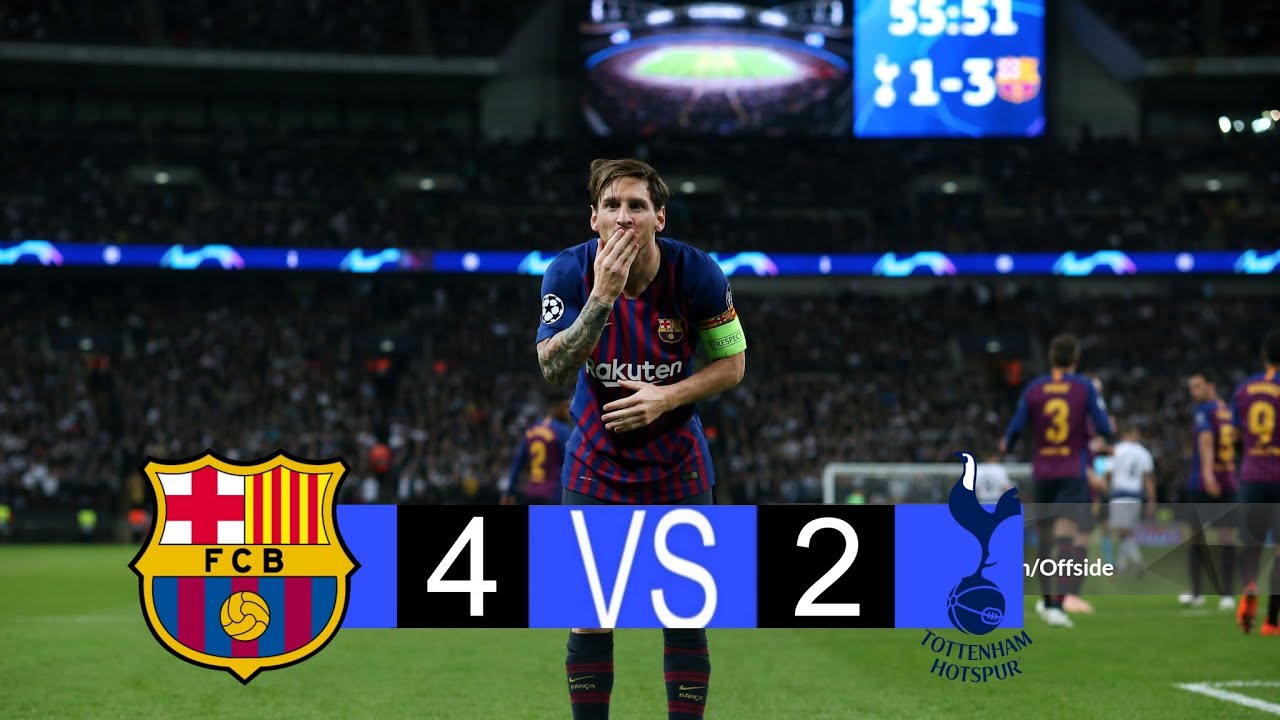Barcelona x Tottenham Hotspur | 4-2 | extended highlights and Goals | UCL 2018