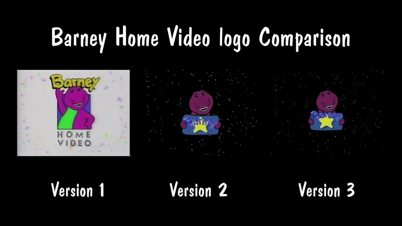 Barney Home Video logo Comparison