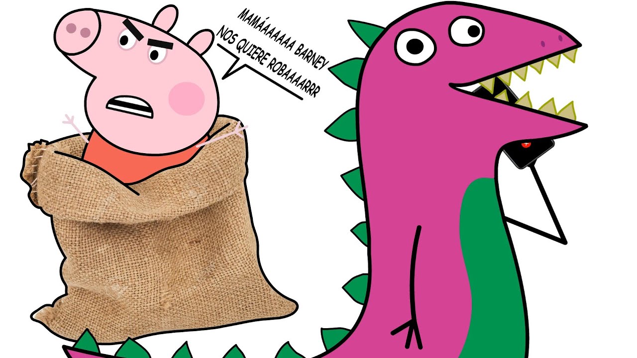 BARNEY SE QUIERE ROBAR A PEPPA PIG//MEME