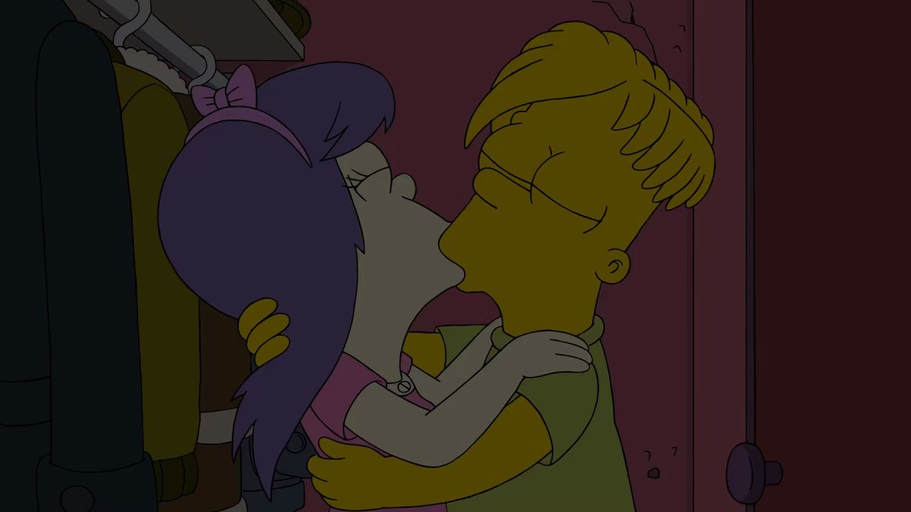 Bart Simpson Kisses Sherri Mackleberry - The Simpsons