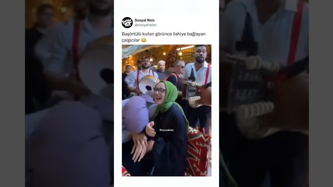 Başörtülü kızları görünce ilahiye bağlayan çalgıcılar 😳