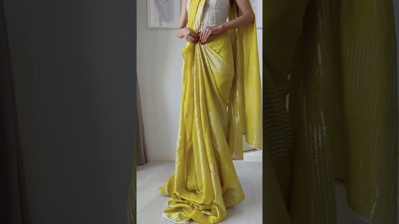 Basic saree draping tutorial 💛 #sareedraping #sareedrape #saree #indianwear #festivewear