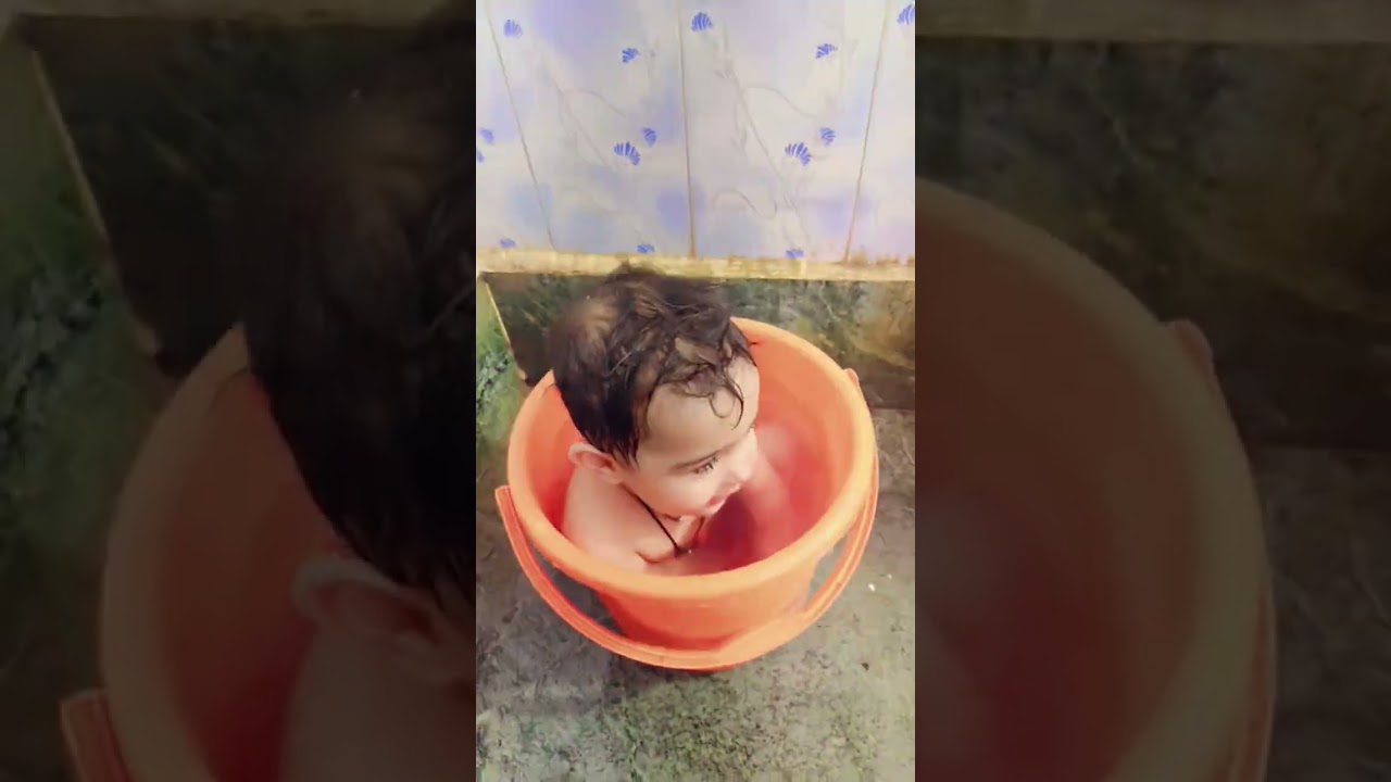 Bathing time 💕💕💕# funny #video #dhriti
