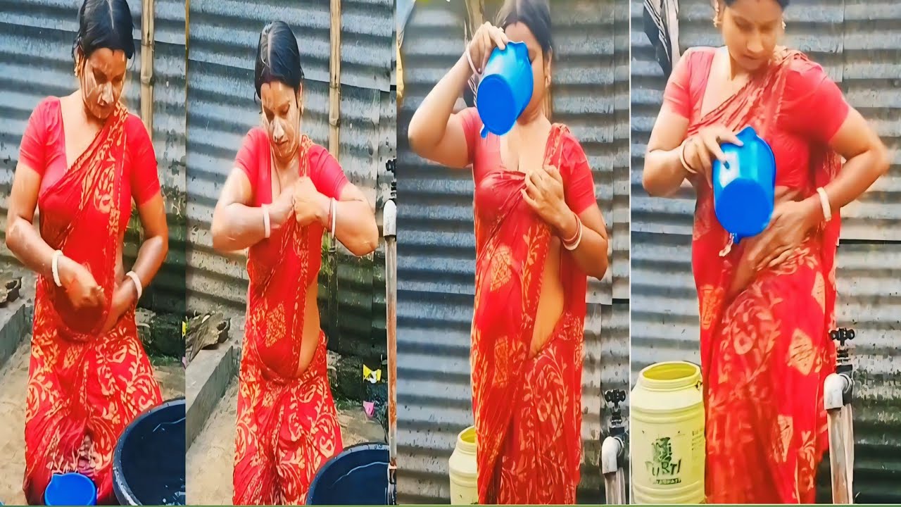 bathing village life vlog || desi village life vlog Indian || bengali boudi daily life vlog