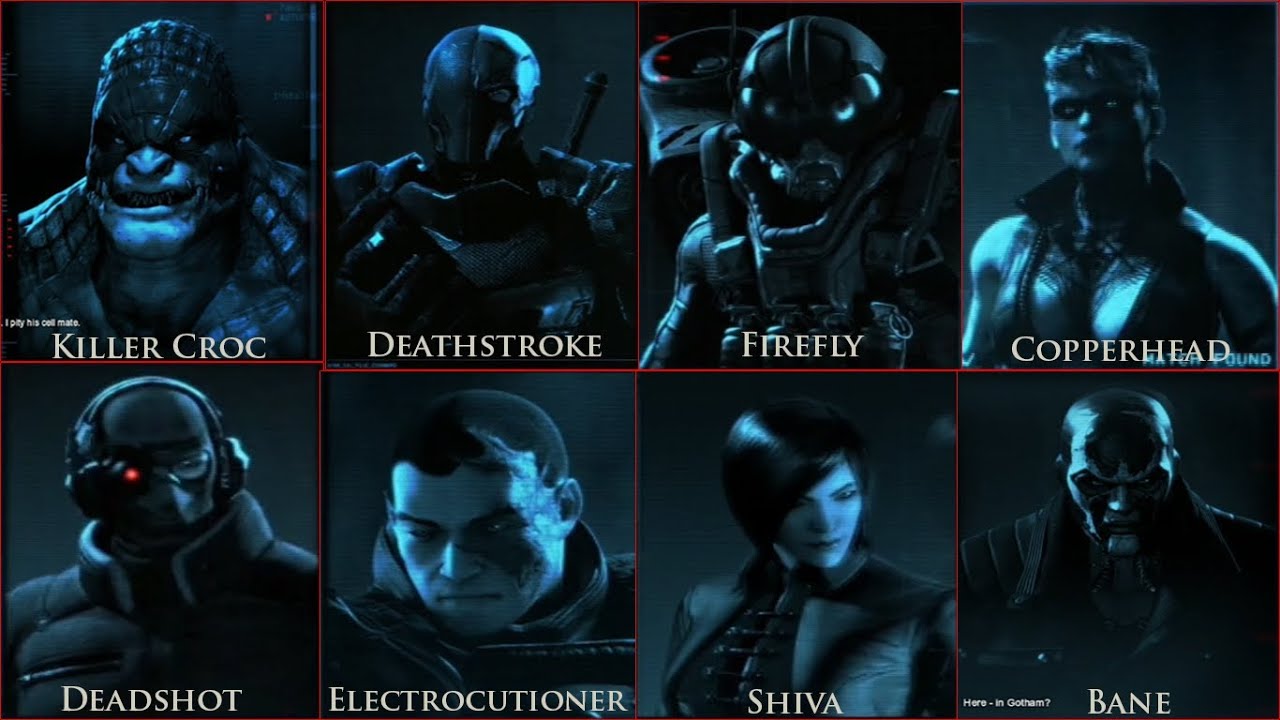 Batman: Arkham Origins - All 8 Assassins [Introduction Cutscene]