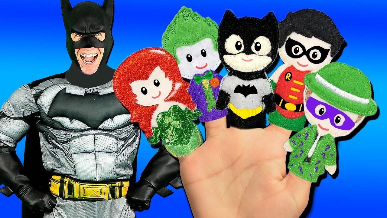 Batman Finger Family Song - Superheroes and Villains! Batman, Joker, Riddler, Catwoman