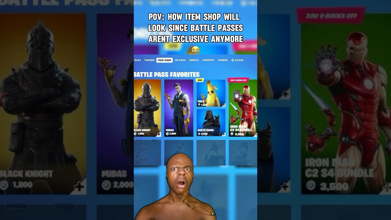Battle pass skins are coming to the item shop #fortnite #fortniteclips