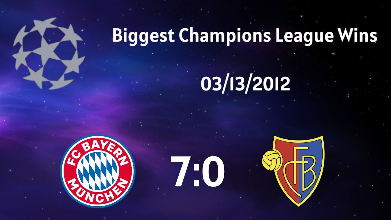 Bayern Munich 7:0 FC Basel  2012  Biggest Champions League Wins