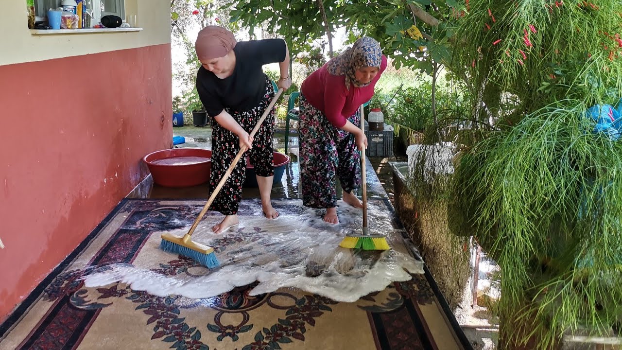Bayram Temizliği ✅Halı Yıkamak Bizim İşimiz 😄Annemin Köy Evi Temizliği