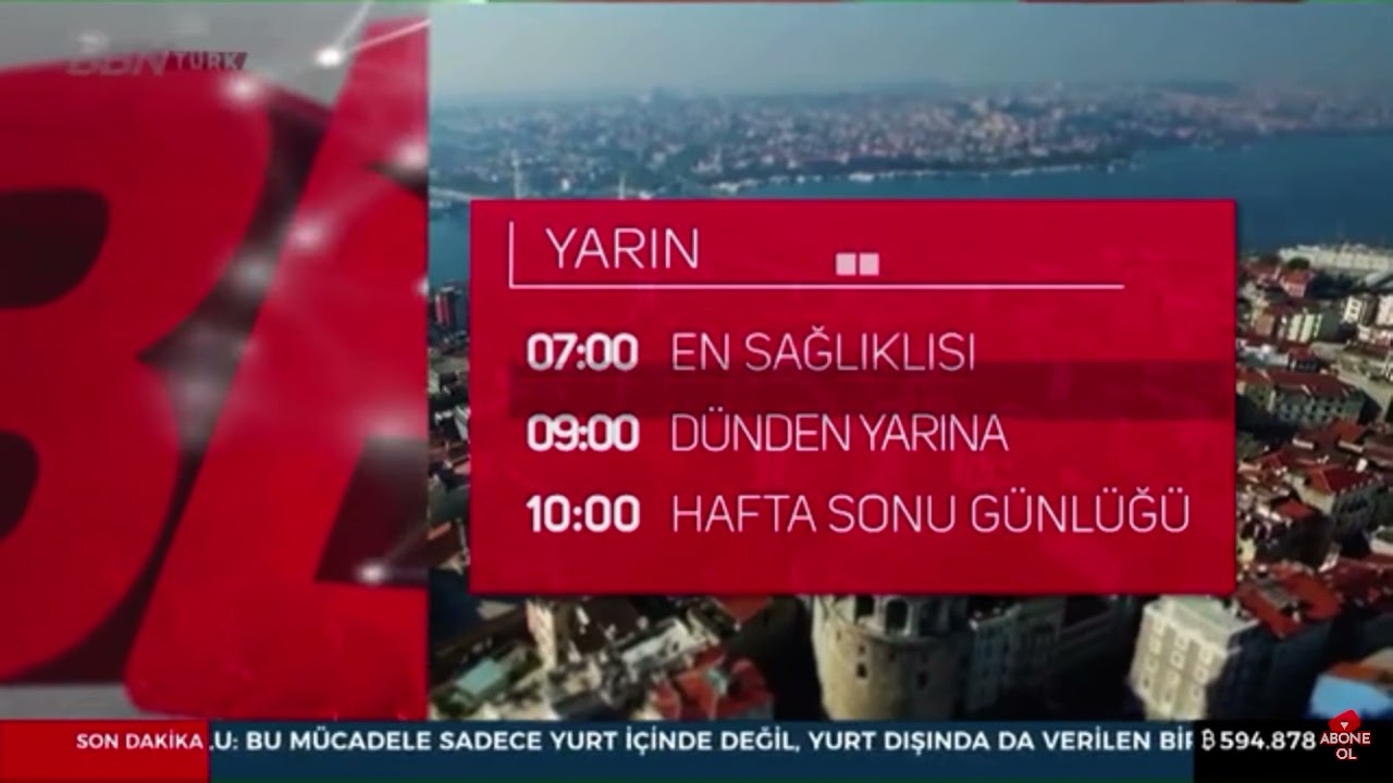 BBN Türk (Konya) - Yayın Akışı Örneği ve Reklam Jeneriği (3 Ekim 2020-2023)