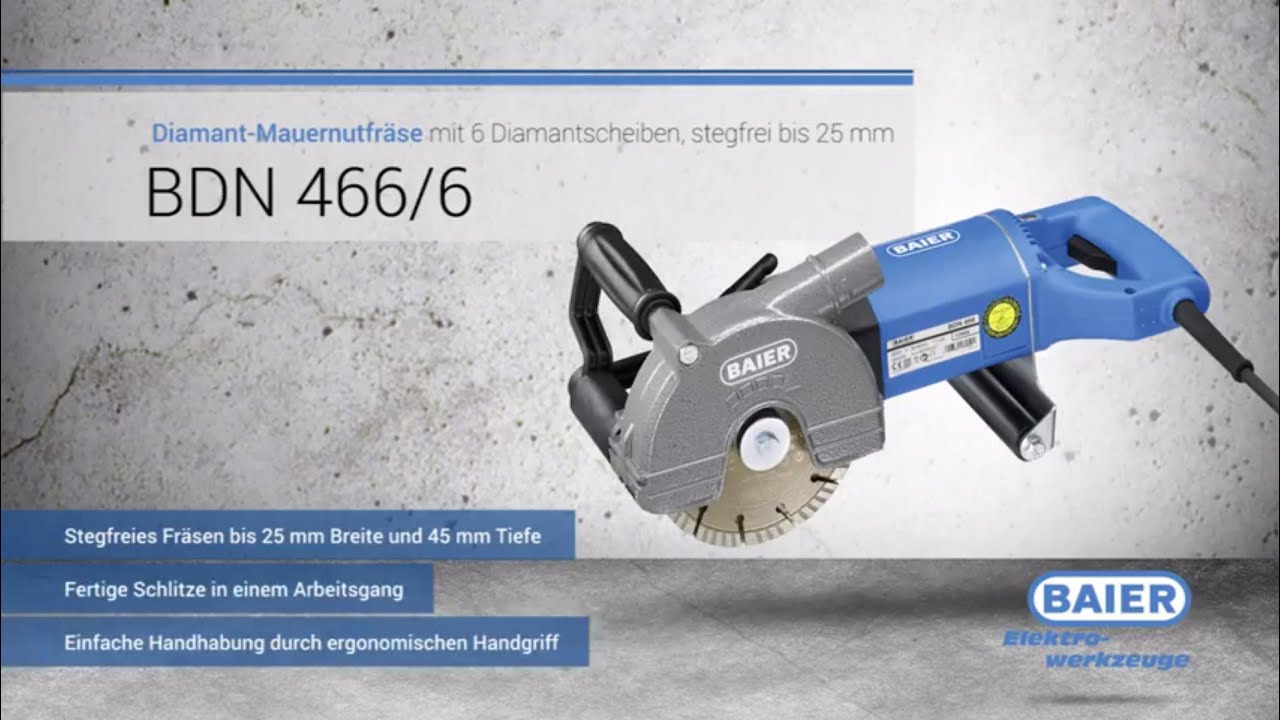 BDN 466/6 - Diamant-Mauernutfräse mit 6 Diamantscheiben