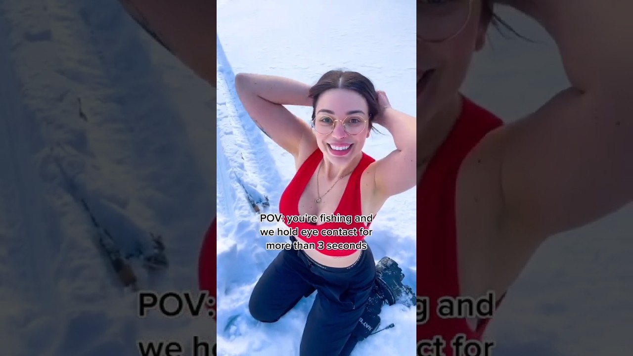Be honest would u go ice fishing in -20 degree temp with me 👅| #youtubeshorts  #trending #viralnow