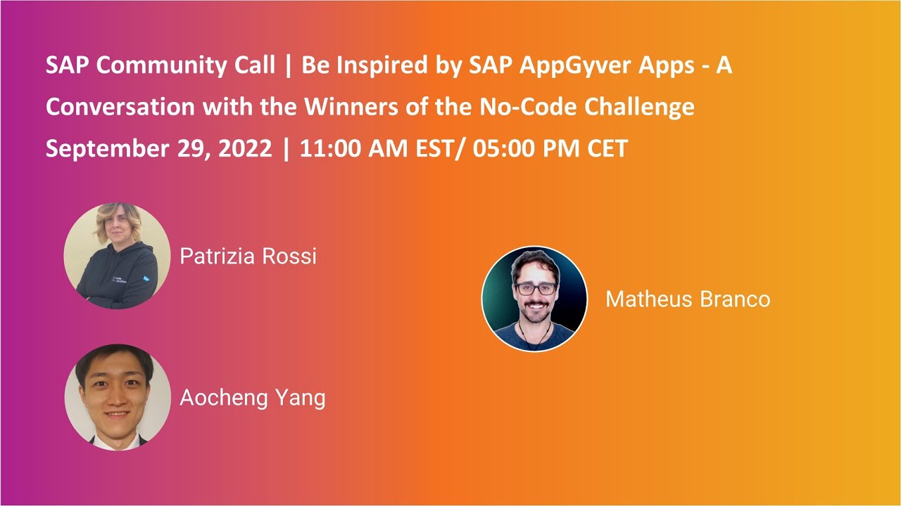Be Inspired by SAP AppGyver Apps - A Conversation with the Winners of the No-Code Challenge