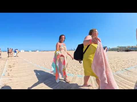 Beach La Marina | VR 360° | Virtual 3D Beach Walking Tour | 27 August 2024  | 8K quality