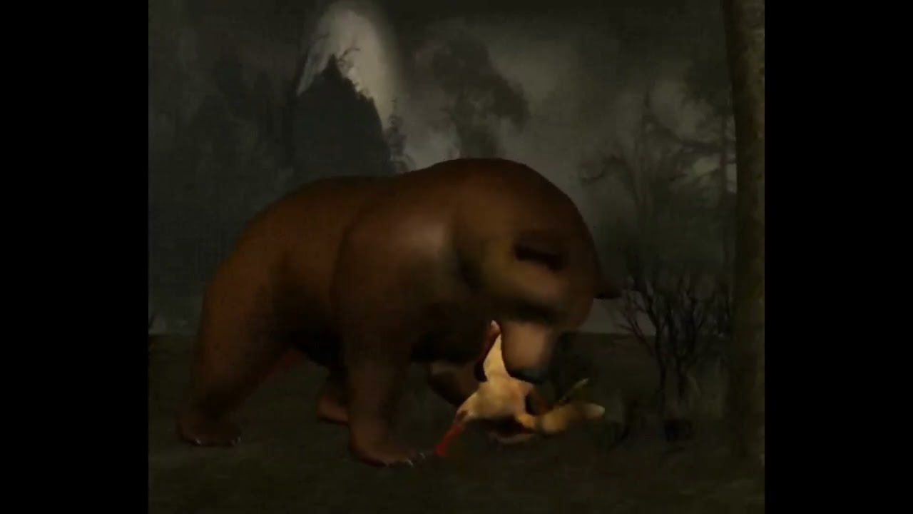 Bear gulps down a Fox