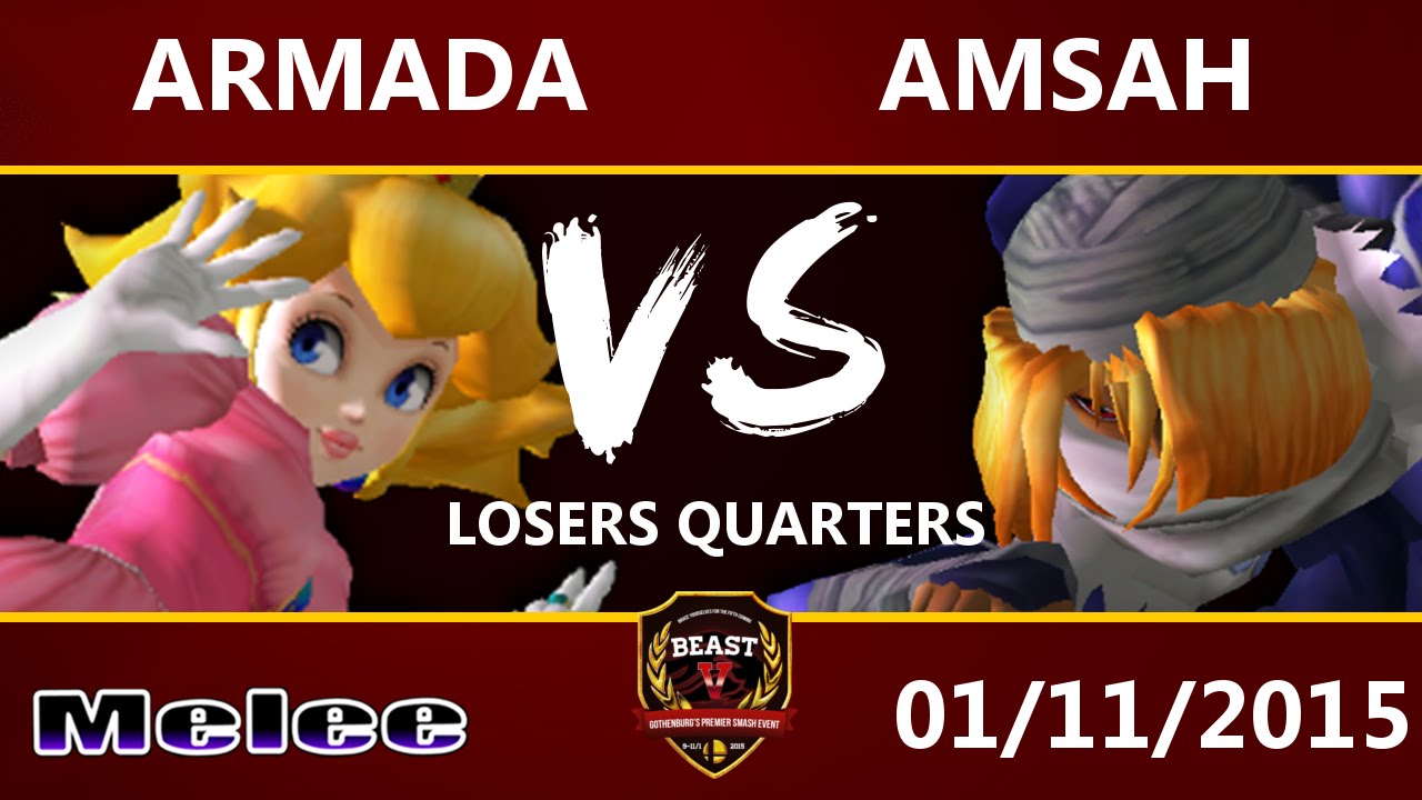 B.E.A.S.T 5 - [A] Armada (Peach) Vs. Amsah (Sheik,Fox) - Melee Losers Quarters