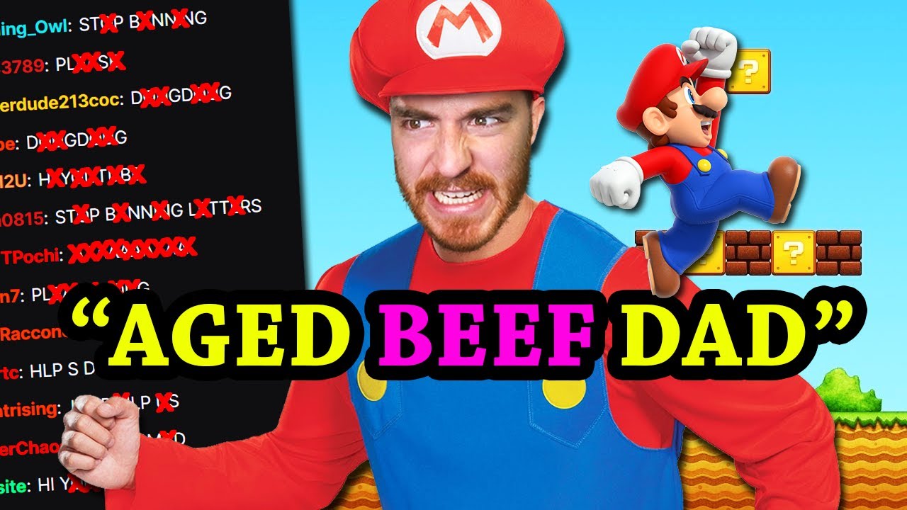 Beating 25 Mario levels in 1 life, but banning all words