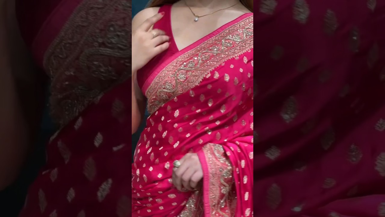 Beautiful ❤️ Banarasi silk saree for party/wedding/reception| Designer saree for bridal#saree#shorts