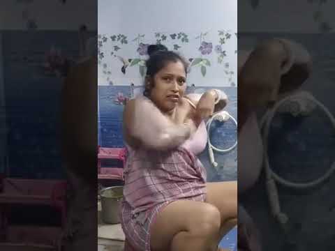 Beautiful Bengali boudi bathing #bathing #boudi #bodycare #dance #bodylotion #bathe #skincare #love