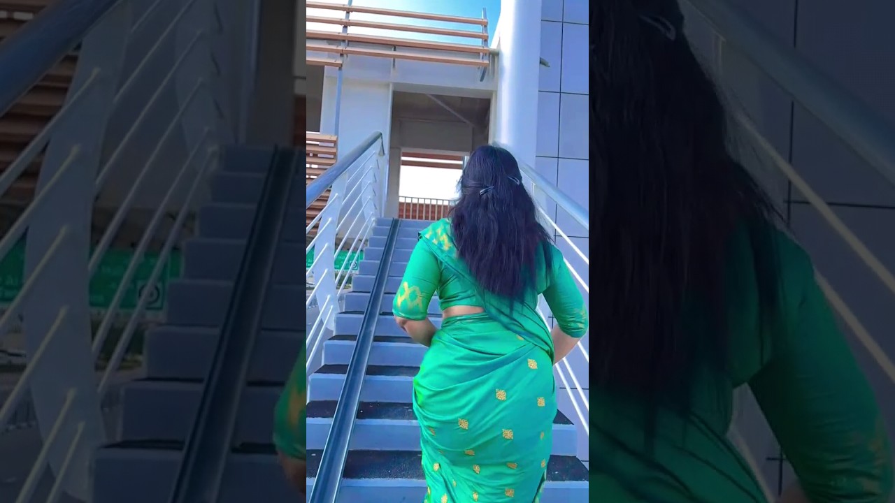 beautiful blue saree back hot #shorts #beautiful