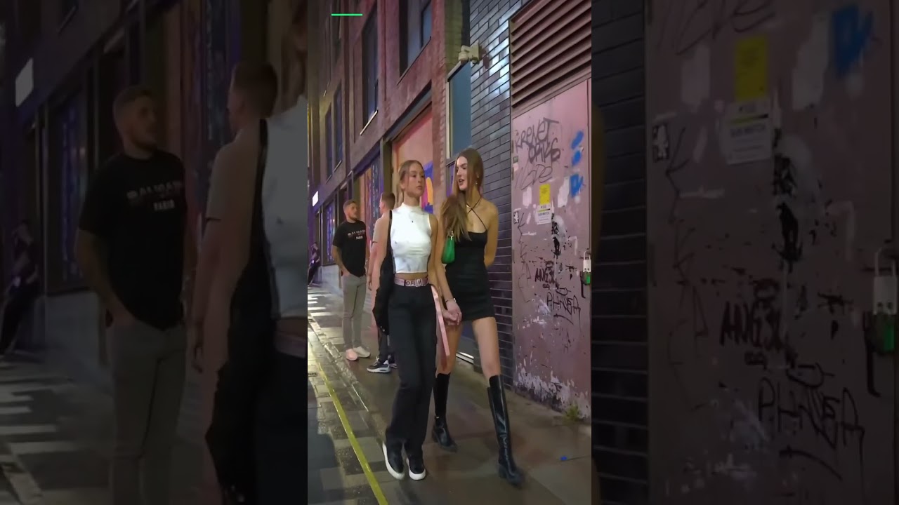 Beautiful drunk girls on Liverpools street at 2am saturday