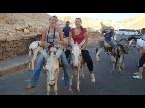 Beautiful Hot Double Girl Small Donkey Ridding 🥰🥰