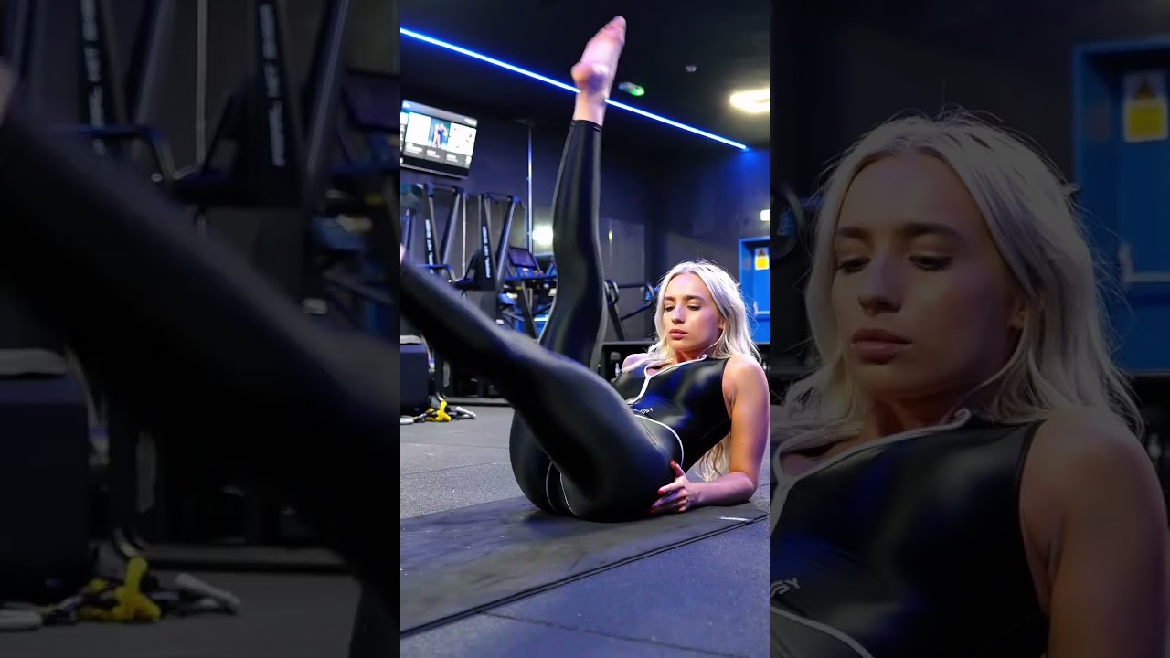 Beautiful Model Gracie Marie in Shiny Black Amoresy leotard and tights.Part 1.