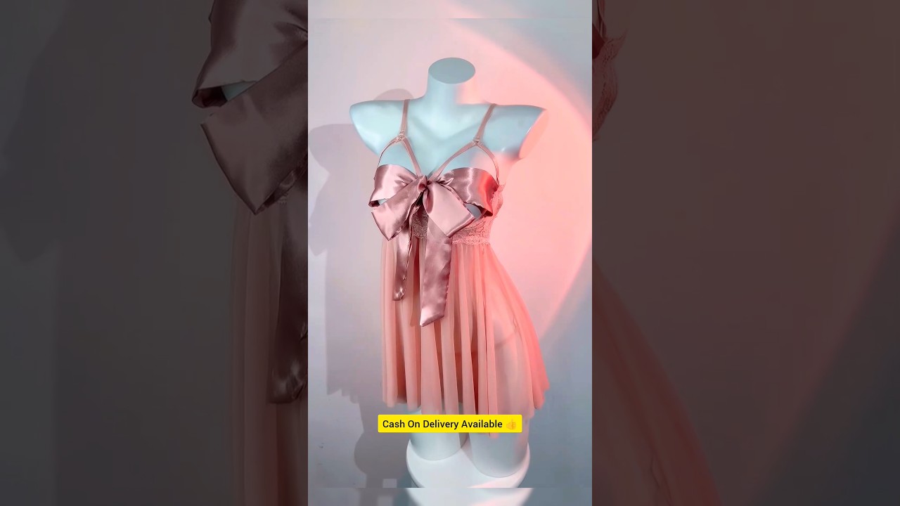 Beautiful Satin Silk Night Dress For Girls #Short #shorts #nightdress