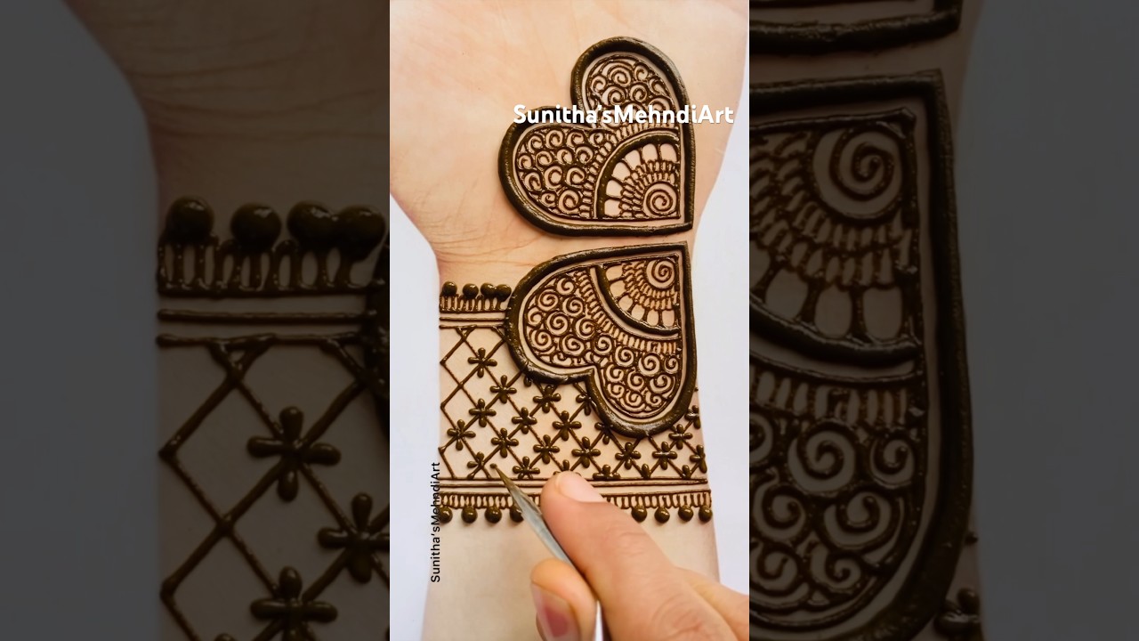 Beautiful Simple Heart Shape Mehndi Design #mehndi #youtubeshorts #henna #viral #shortvideo #shorts