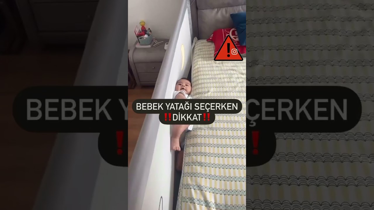 Bebek yatağı seçerken dikkat❗️Please be careful when laying your baby down ❗️