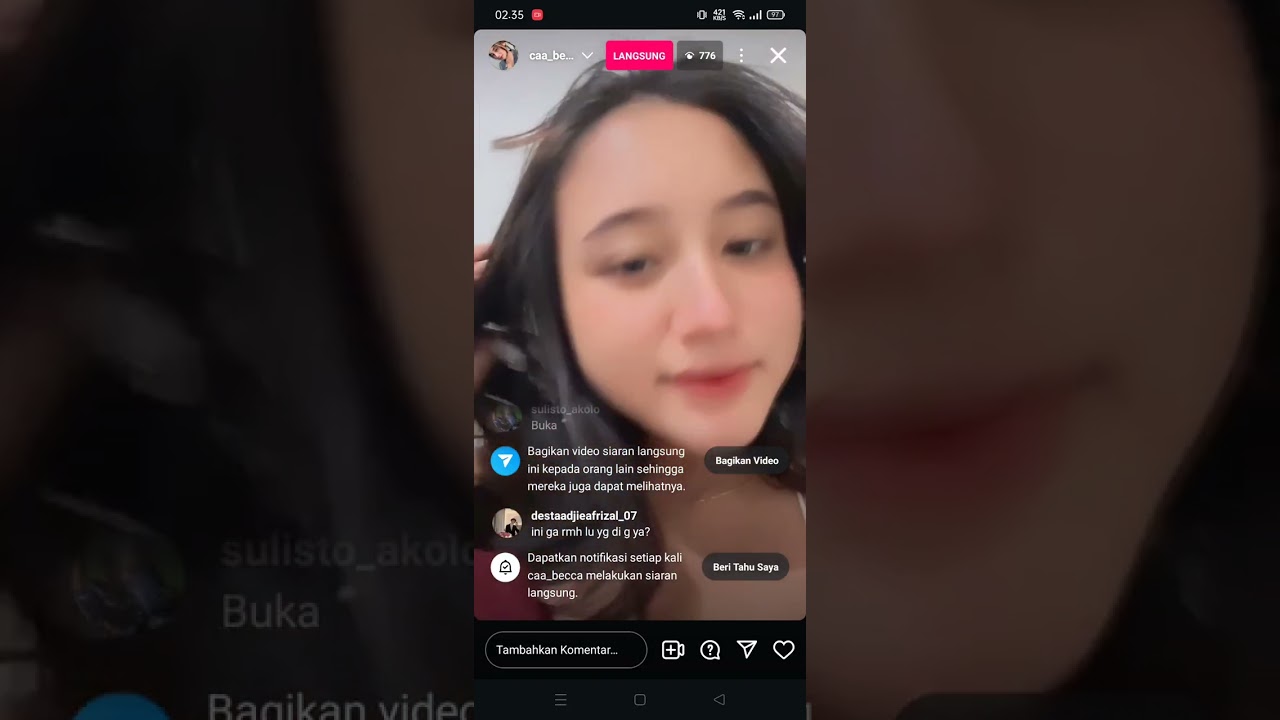 Beca Tobrut live IG